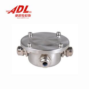 水底灯防水接线盒水下灯具IP68不锈钢泳池过渡头三通四通led灯