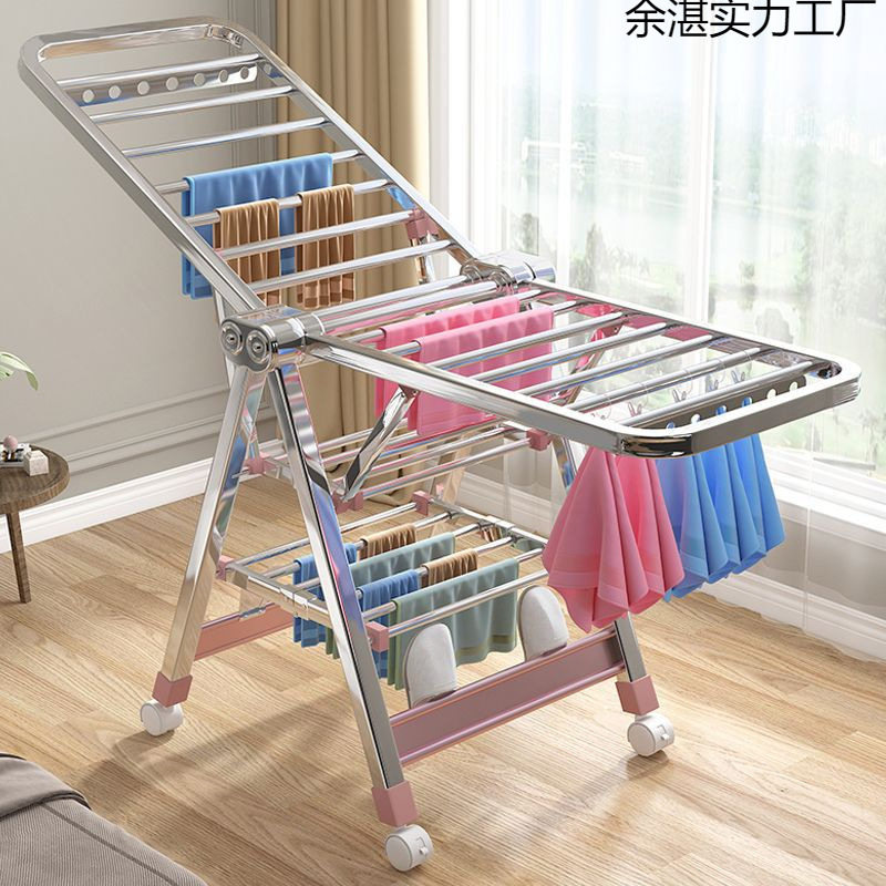 晒被子神器架子挂凉晾衣架落地折叠家用不锈钢阳台杆衣服室内婴儿