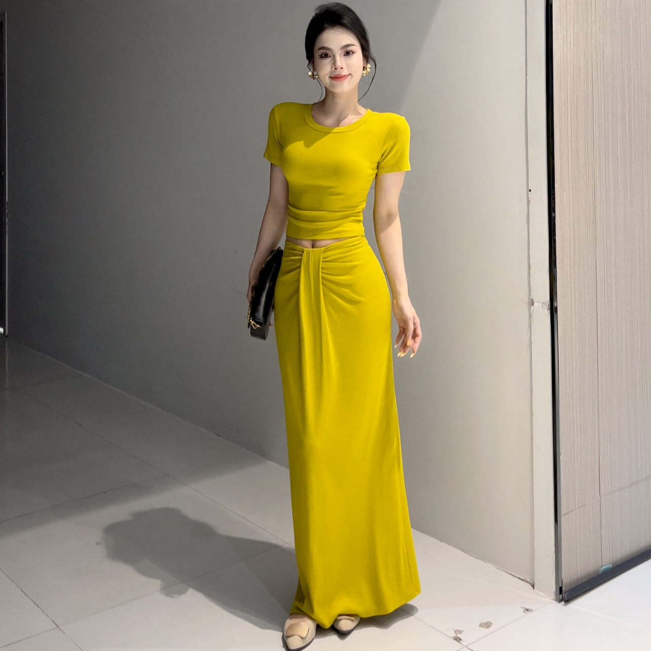 女装套装气质时尚设计师上衣半身裙夏季复古法式优雅休闲风时尚