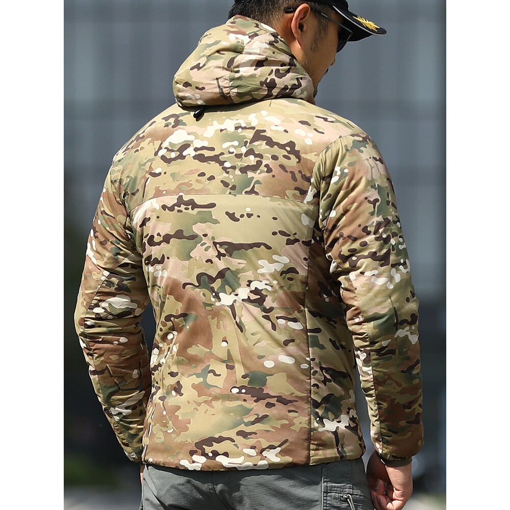 唤龙棉服男户外防泼水冬季棉衣外套迷彩防寒服多功能沙漠露营