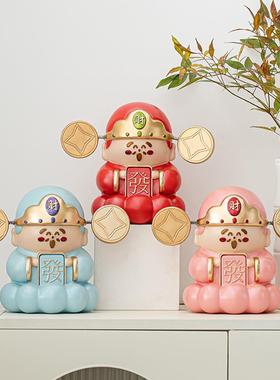 梅杜莎创意新款财神爷存钱罐储蓄罐开业礼物客厅桌面玄关摆件装饰