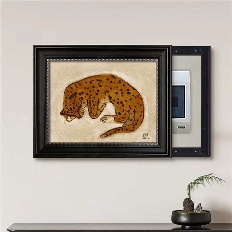 中古风电表箱装饰k画2024新款电箱配电箱遮挡挂画轻奢高级感金钱