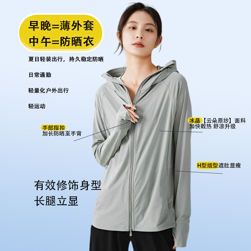 防晒衣女士夏季薄款户外透气百搭防晒服外套罩衫防紫外线宽松外套