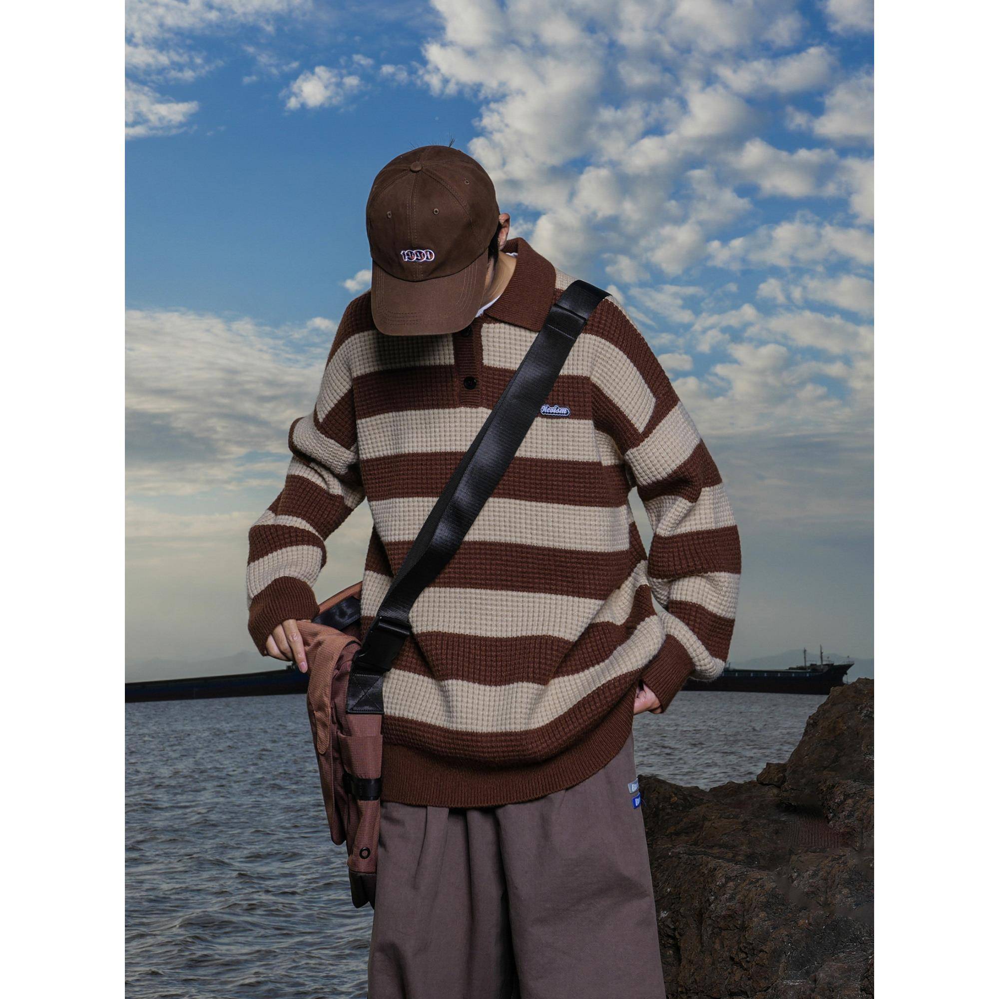 GOGOS上OON毛衣新男8MY831200g款秋冬衣长袖针织o衫plo衫条纹学生