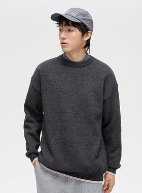 Grg秋GTRG\/L1季新款日长式风格设计圆领慵风懒格针织衫下装袖针t