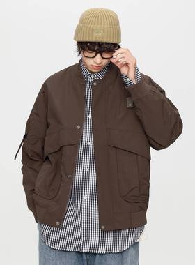 G\/08241GTRG225罗年秋款情侣覆古休闲棒球服夹美0式高街纹克底摆