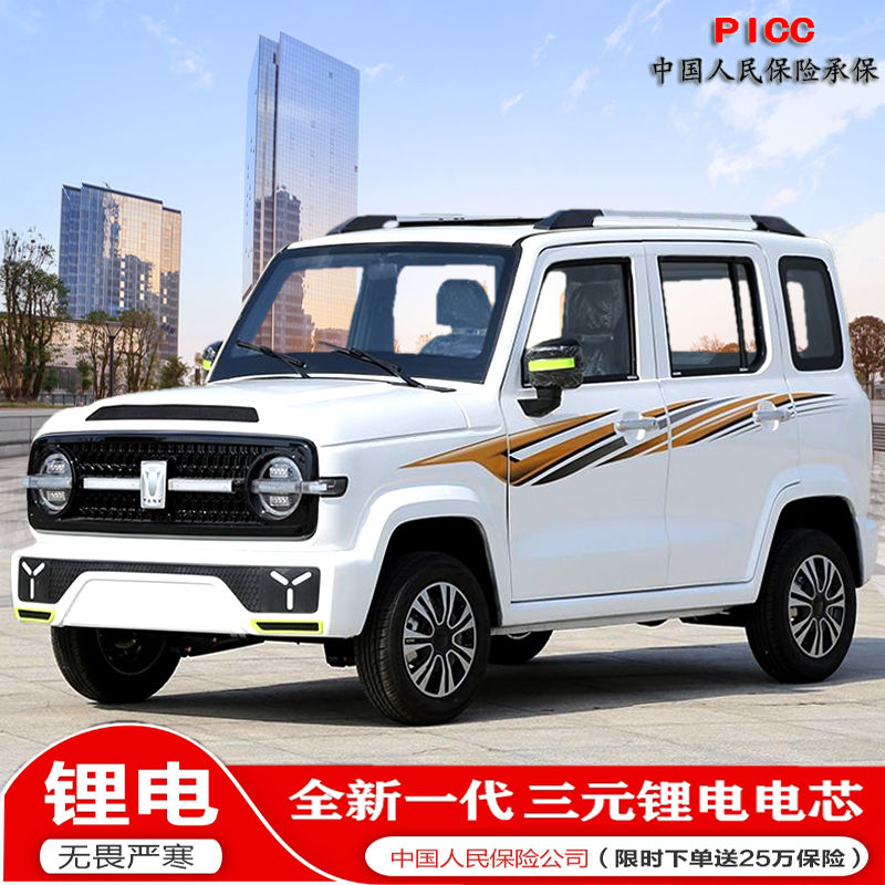 极速电动四轮车成人油电两用新能源汽车全封闭家用V越野锂电老年