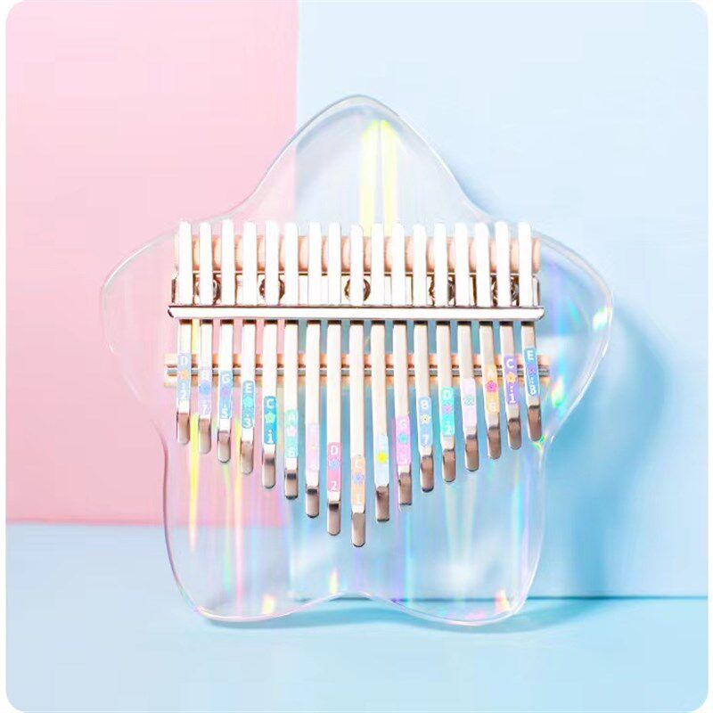 新品胖大星17音星星琴亚克力透明彩虹拇指琴卡林巴手R指琴KALIMBA
