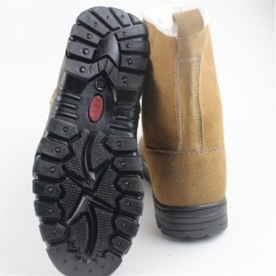 极速电焊靴子油田翻皮p高筒劳保鞋防铁削喷砂鞋纯皮防砸防刺防滑