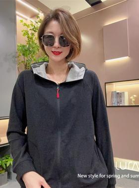 极速抖音爆款【璐然圣创】O标刺绣连帽F时尚百搭休闲短外套231006