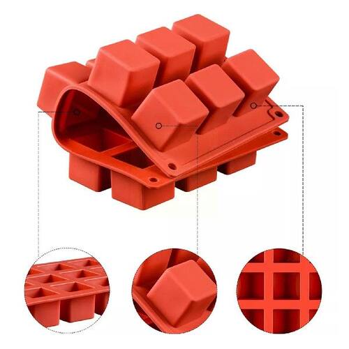 新品15holes Cake Cavity tSilicone Mold Cube Non Stick Desser