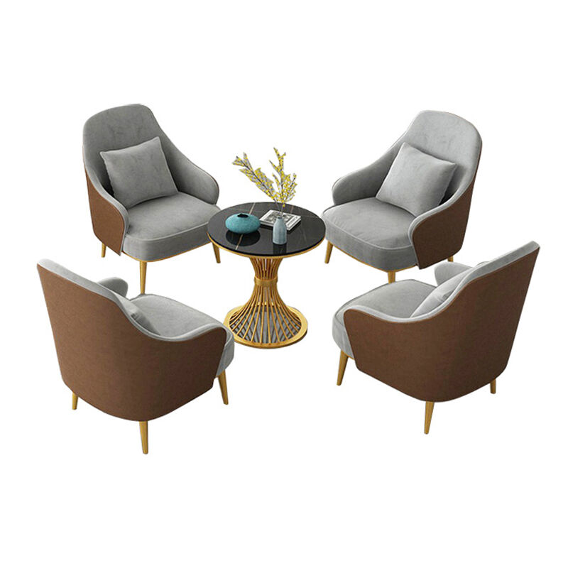 极速铭督咖啡厅阳台休闲区沙发接待桌椅组合轻奢洽谈X休息区会客