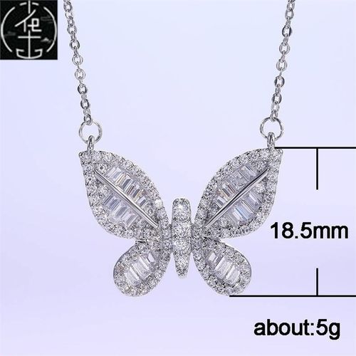 极速Delicate Jewelry 14K Real GAold Butterfly Pendant Neckla