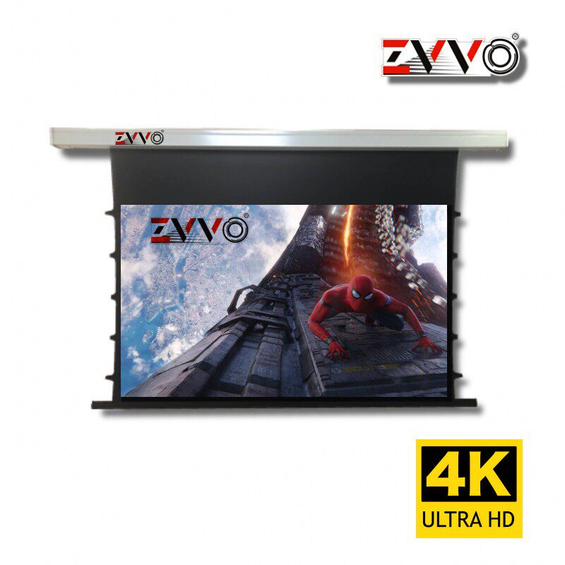 极速ZVVO100 120寸高清3D拉线电动幕投影幕布4K投影X机幕电影幕布
