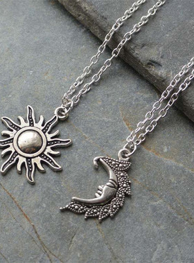 极速en Lovers Couple Rocku Punk Vintage Sunflower Unisex Nec