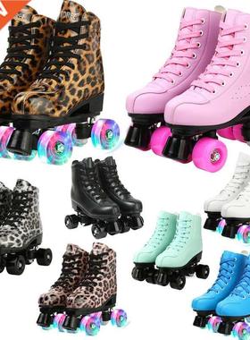 极速5 Colors hAdult PU Leather Roller Skates Skating Shoes S
