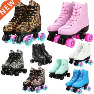 极速5 Colors hAdult PU Leather Roller Skates Skating Shoes S