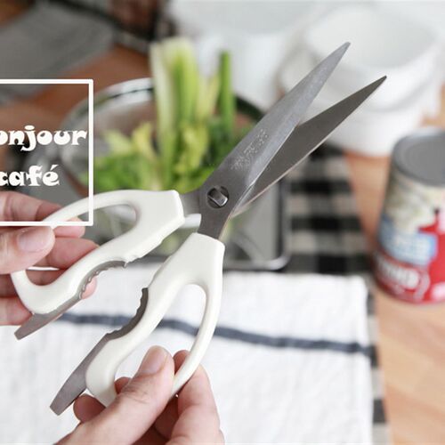 新品进口下村不锈钢剪刀可拆分厨房剪刀拆鸡骨开瓶器食.物剪子扳