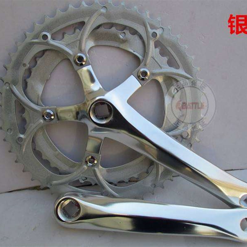 极速山地公路自行车 52Ts-42T 2片牙盘 链轮盘铝合金曲柄公路车齿