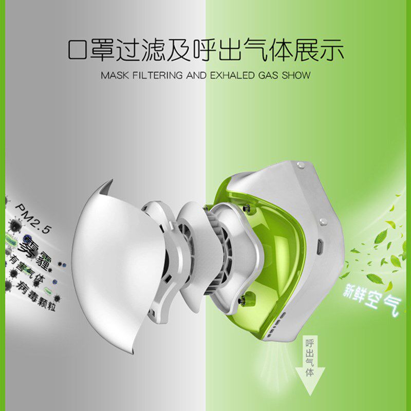 极速电动KN9h5口罩续航15小时骑行运动面罩防沙尘暴灰尘雾霾空气