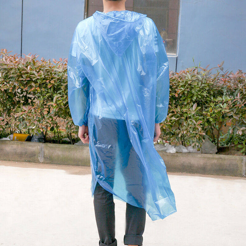 新品百舸一次性雨衣成人透u明连体徒步男女便携户外雨披简易防护