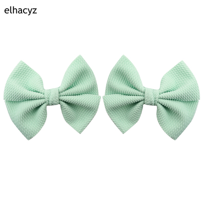 极速2pcs/set 5Inch Big Waffle Bow Hair Clips HandmUade Hairp