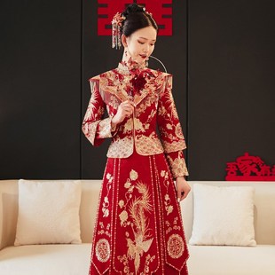 秀禾服新娘2025新款冬季结婚中式敬酒服J小个子婚服嫁衣显瘦出嫁