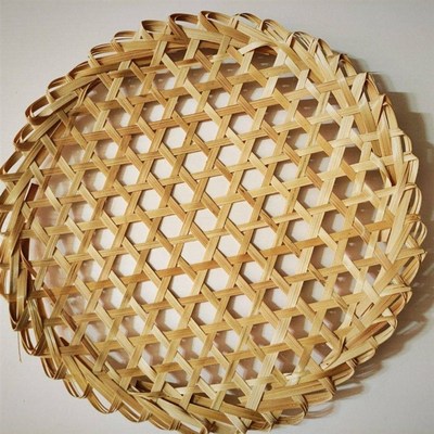 极速防糊底神器竹编织圆形蒸垫竹达蒸笼H垫竹网垫子防粘竹垫锅底