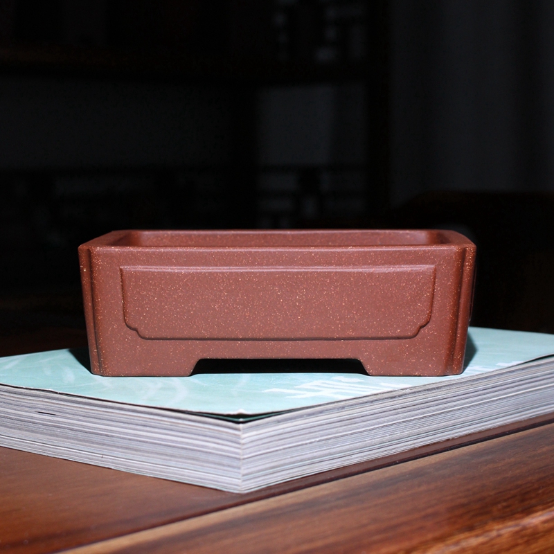 极速奎面长方f形马槽精品紫砂花盆小盆景盆栽原矿降坡泥粗砂透气