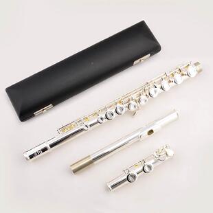 新品l左长笛 反手长笛 乐器左撇专用16孔 闭孔Q 手镀银 海兹 威左