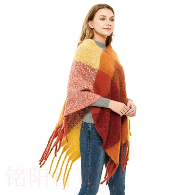 极速2023 newh autumn and winter ladies shawl coarse tassels