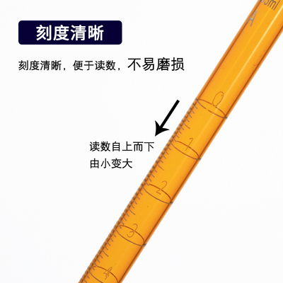 极速四氟a滴定管透明棕色酸碱通用两用出口型聚四氟乙烯滴定管1/2