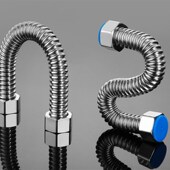 极速304c不锈钢波纹管热水器冷热家用金属进水软管4分加厚高压防