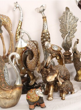 极速欧式复古动物树o脂摆件家居客厅桌面玄关摆放摄影道具创意设