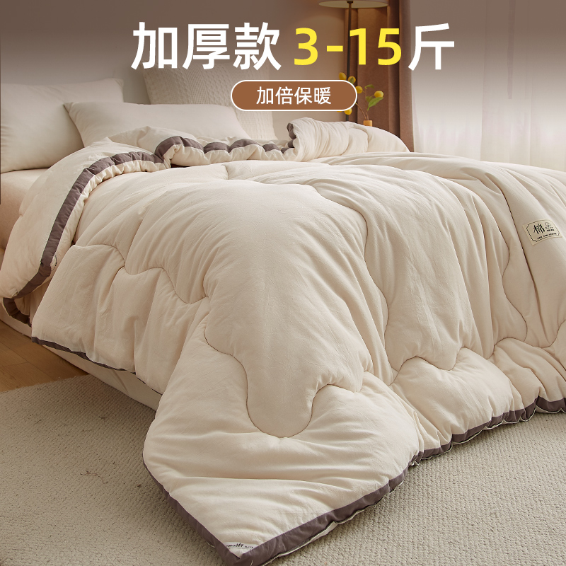 极速冬季10斤12斤被子冬被棉被加厚保暖被芯丝绵花被X学生宿舍春