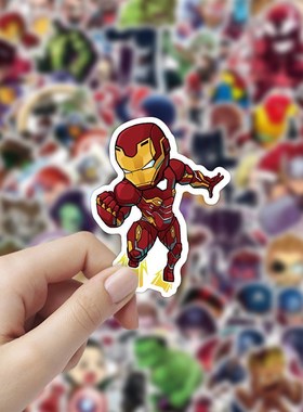 极速50/100pcs  Cool Super Hero Anime Stickers Waterproo.f De