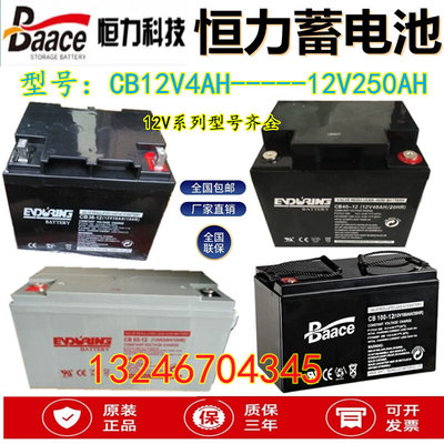 ENDURING恒力蓄电池CB65-12V65AH200A100A40A38A24A17A12A消防UPS