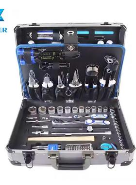 沃普斯140pcs手动工具套装汽车修理工具套件机械工具箱家用套装