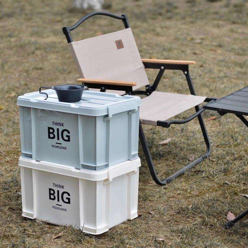 ▪工业风加厚整理箱户外露营车载学生宿舍玩具车用收纳箱大容量家