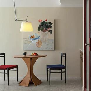 轻法式奶油风挂画中古风斗柜装饰画餐厅高级感中国风餐桌家居软装