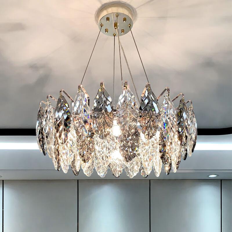 轻奢后现代客厅灯简约现代大气轻奢水晶吊灯灯具组合全屋套餐新款