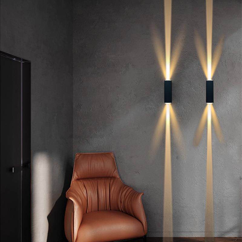 户外壁灯防水庭院双头led洗墙灯室外创意过道走廊楼梯外墙门口灯