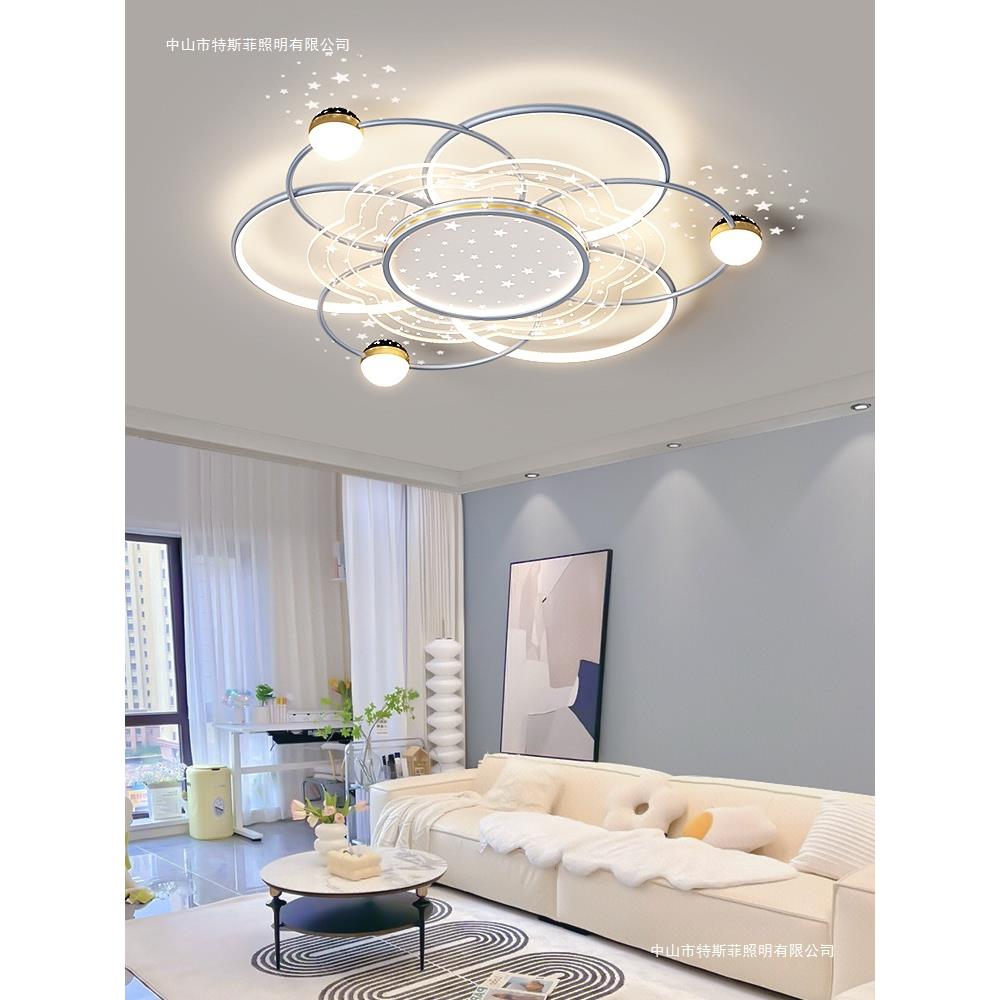 2024年新款大气轻奢客厅主灯吸顶灯中山灯具全屋套餐组合现代简约