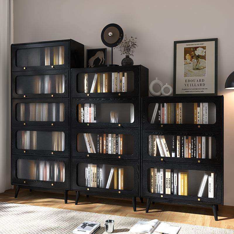 全实木书柜橡木复古黑色中古立柜美式法式书架客厅家居防尘储物柜,工业油品/胶粘/化学/实验室用品,其他实验室设备,淘宝优惠券,粉丝福利购,淘宝优惠卷