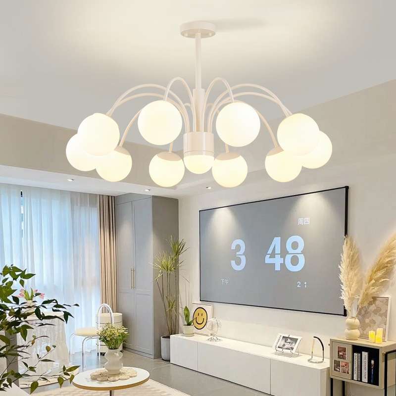 奶油风客厅主灯现代魔豆吊灯简约温馨餐厅卧室2025新款全屋灯具