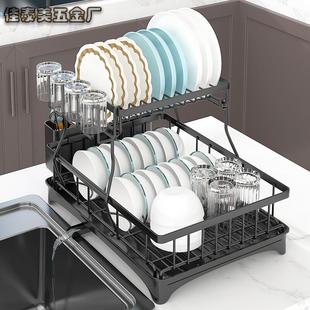 碗碟沥水架家用可拆卸水池旁碗筷碗盘餐具台面收纳碗架置物架