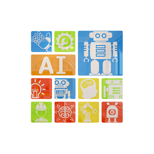 乐高机器人e教室布置装饰AI科学实验区少儿编程培训机构文化墙贴