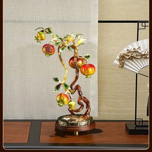 多子多福a石榴摆件招财树发财树摆件高档客厅玄关乔迁装饰品摆件
