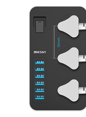 ONESAM 25f00W Power Socket Extension Power Strip Surge Prote