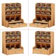 Or.gani Desktop Multi Wooden function Holde Desk Pen Layer